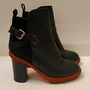 ACNE Black Leather and Suede Cypress Boots
